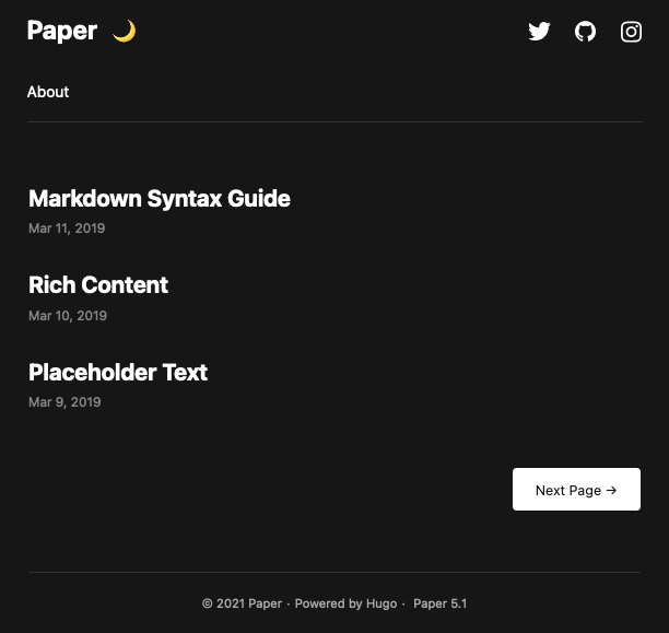 [スクリーンショット] Paper のダークモード
