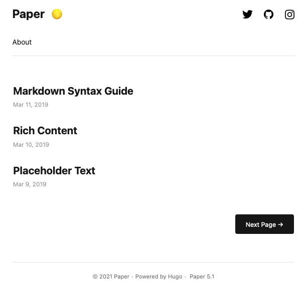 [スクリーンショット] Paper のライトモード